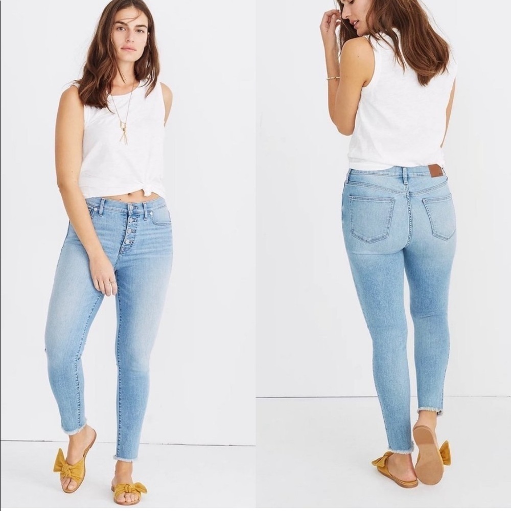Madewell 9” High Rise Skinny Lightwash